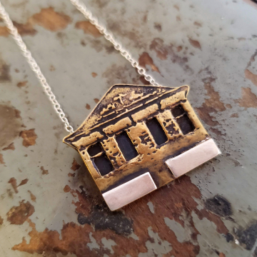 Double Shotgun House Necklace