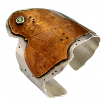 Peridot and Leaf Cuff
