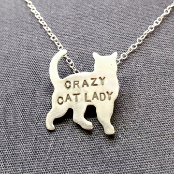 Crazy cat lady necklace